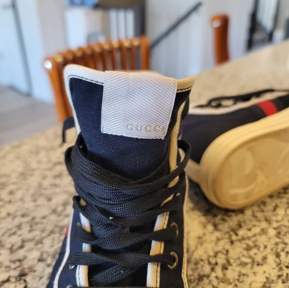 Gucci | Shoes | Gucci Hightop Sneakers Us Size 95 | Poshmark display picture 1